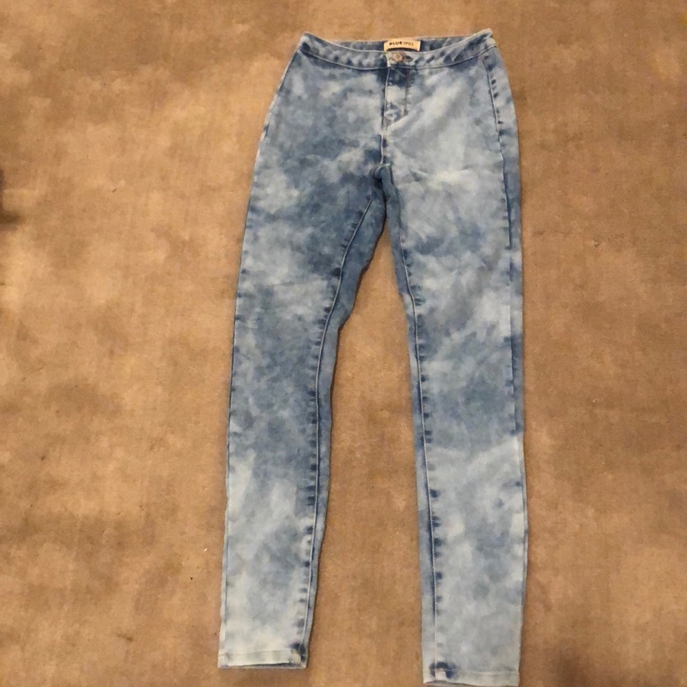 Tie dyed skinny jeans